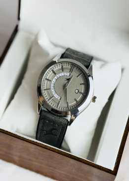 Fastrack Lather Strap magnetic lock-Silver colour