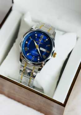 Poedagar watch city lock-silver chain blue dial